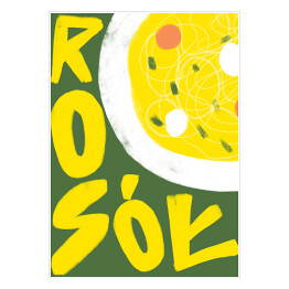 Plakat Rosół - kolorowa ilustracja