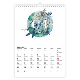 Kalendarz 13-stronicowy Kalendarz z kwiatami