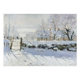 Plakat samoprzylepny Claude Monet "Sroka" - reprodukcja