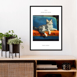 Plakat w ramie Kot portret inspirowany sztuką - Francisco Goya