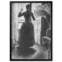 Plakat w ramie Paul Signac Kobieta przy oknie. Reprodukcja