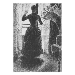 Plakat samoprzylepny Paul Signac Kobieta przy oknie. Reprodukcja