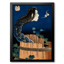 Obraz w ramie Sarayashiki z serii Sto opowieści o duchach. Hokusai Katsushika. Reprodukcja