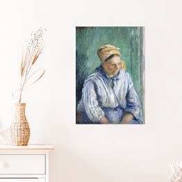 Plakat samoprzylepny Camille Pissarro Praczka. Reprodukcja obrazu
