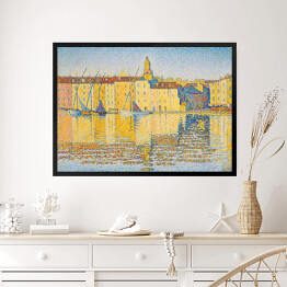 Obraz w ramie Paul Signac "Houses in the Port Saint Tropez"