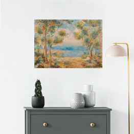 Plakat samoprzylepny Auguste Renoir "Krajobraz nad morzem" - reprodukcja