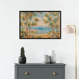 Plakat w ramie Auguste Renoir "Krajobraz nad morzem" - reprodukcja