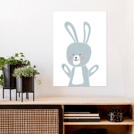 Plakat samoprzylepny Uroczy wesoły króliczek