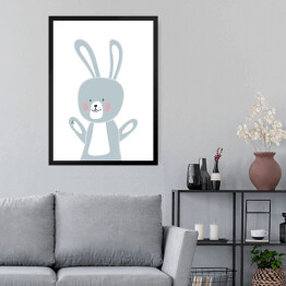 Obraz w ramie Uroczy wesoły króliczek