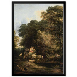 Plakat w ramie Thomas Gainsborough - The Market Cart Reprodukcja obrazu