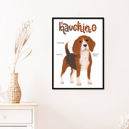Plakat w ramie Kawa z psem - hauchino