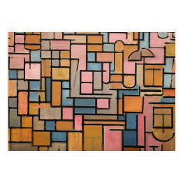 Plakat samoprzylepny Piet Mondrian "Tableau III" - reprodukcja