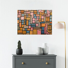 Plakat samoprzylepny Piet Mondrian "Tableau III" - reprodukcja
