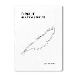 Obraz na płótnie Circuit Gilles Villeneuve - Tory wyścigowe Formuły 1 - białe tło