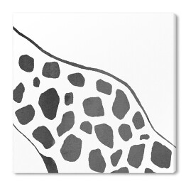 Obraz na płótnie Czarno biała żyrafa - akwarela