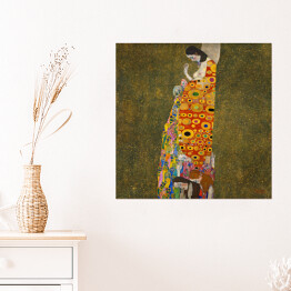 Plakat samoprzylepny Gustav Klimt "Nadzieja II" - reprodukcja