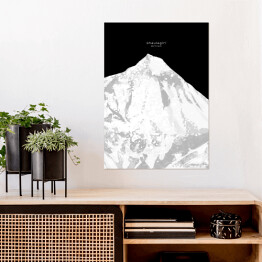 Plakat samoprzylepny Dhaulagiri - minimalistyczne szczyty górskie