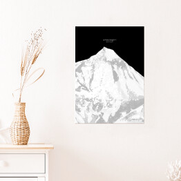 Plakat Dhaulagiri - minimalistyczne szczyty górskie