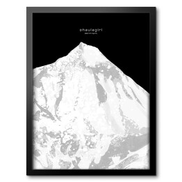 Obraz w ramie Dhaulagiri - minimalistyczne szczyty górskie