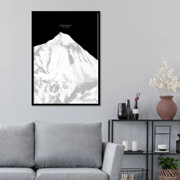 Plakat w ramie Dhaulagiri - minimalistyczne szczyty górskie