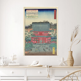 Plakat Utugawa Hiroshige Wielka Świątynia. Reprodukcja obrazu