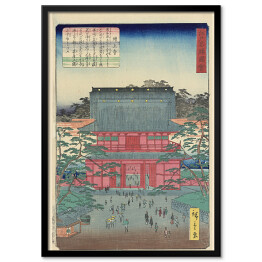 Obraz klasyczny Utugawa Hiroshige Wielka Świątynia. Reprodukcja obrazu