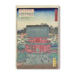 Obraz na płótnie Utugawa Hiroshige Wielka Świątynia. Reprodukcja obrazu