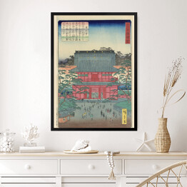 Obraz w ramie Utugawa Hiroshige Wielka Świątynia. Reprodukcja obrazu