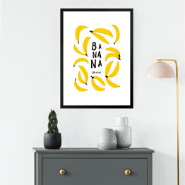 Obraz w ramie Ilustracja - banany na białym tle