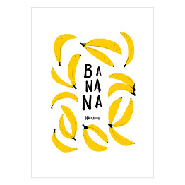 Plakat samoprzylepny Ilustracja - banany na białym tle