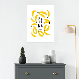 Plakat samoprzylepny Ilustracja - banany na białym tle