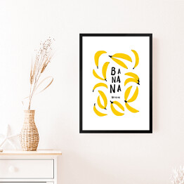 Obraz w ramie Ilustracja - banany na białym tle