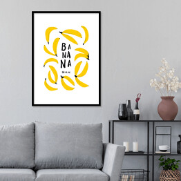 Plakat w ramie Ilustracja - banany na białym tle