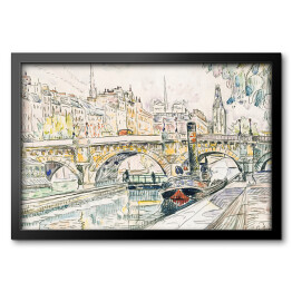 Obraz w ramie Paul Signac Holownik na Pont Neuf w Paryżu. Reprodukcja