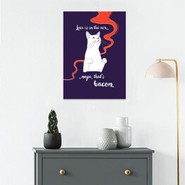 Plakat samoprzylepny Głodny kotek