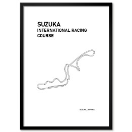 Obraz klasyczny Suzuka International Racing Course - Tory wyścigowe Formuły 1 - białe tło