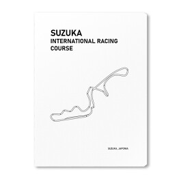 Obraz na płótnie Suzuka International Racing Course - Tory wyścigowe Formuły 1 - białe tło