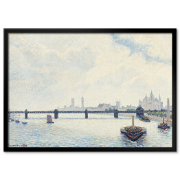 Plakat w ramie Camille Pissarro. Most Charing Cross. Reprodukcja