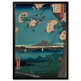 Obraz klasyczny Utugawa Hiroshige Suijin Shrine and Massaki on the Sumida River. Reprodukcja obrazu