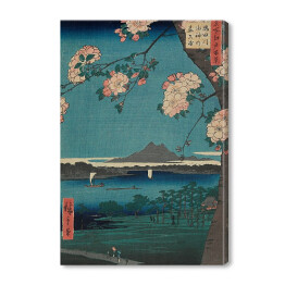 Obraz na płótnie Utugawa Hiroshige Suijin Shrine and Massaki on the Sumida River. Reprodukcja obrazu