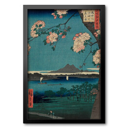 Obraz w ramie Utugawa Hiroshige Suijin Shrine and Massaki on the Sumida River. Reprodukcja obrazu