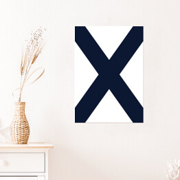 Plakat samoprzylepny Litera X