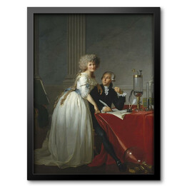 Obraz w ramie Jacques-Louis David Portret Monsieur de Lavoisier i jego żony, Marie-Anne Pierrette Paulze Reprodukcja