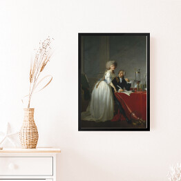 Obraz w ramie Jacques-Louis David Portret Monsieur de Lavoisier i jego żony, Marie-Anne Pierrette Paulze Reprodukcja
