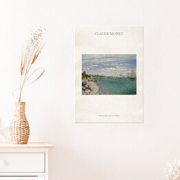 Plakat Claude Monet "Regata w St. Adresse" - reprodukcja z napisem. Plakat z passe partout