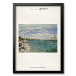 Obraz w ramie Claude Monet "Regata w St. Adresse" - reprodukcja z napisem. Plakat z passe partout