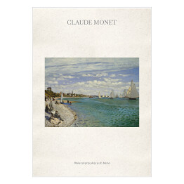 Plakat Claude Monet "Regata w St. Adresse" - reprodukcja z napisem. Plakat z passe partout