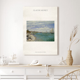 Obraz na płótnie Claude Monet "Regata w St. Adresse" - reprodukcja z napisem. Plakat z passe partout