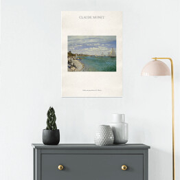 Plakat samoprzylepny Claude Monet "Regata w St. Adresse" - reprodukcja z napisem. Plakat z passe partout