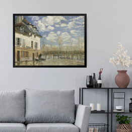 Obraz w ramie Alfred Sisley "Łódź podczas powodzi w Porcie Marly" - reprodukcja